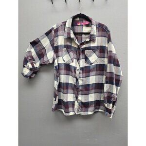 BTC Flannel Shirt Mens 3XL Plaid Button Up Long Sleeve Casual Workwear
